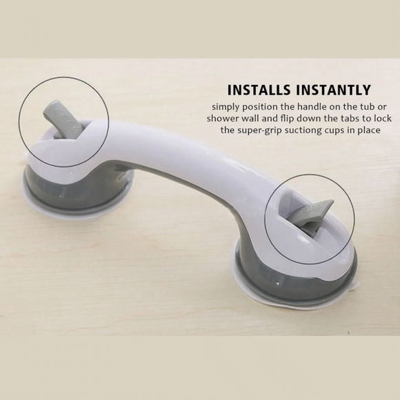 2 Bath Safety Handle Suction Cup Tub Shower Bar Rails - Picture 2 of 8